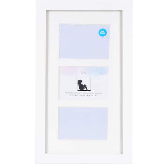3 Opening White Flat 2&#x22; x 3&#x22; Collage Frame, Simply Essentials&#x2122; by Studio D&#xE9;cor&#xAE;